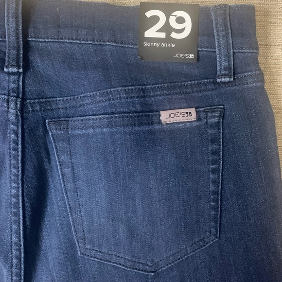 NWT JOE’S JEANS High Rise Skinny Ankle Denim Jeans in Dark Blue Wash, Size 29 - Picture 7 of 9